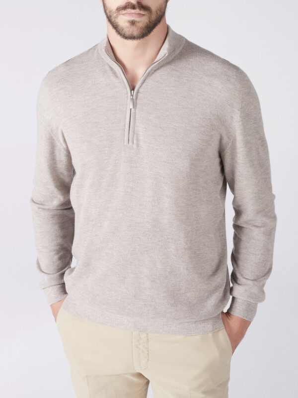 hawico Joel 1/4 Zip Pullover Men Cashmere Silk