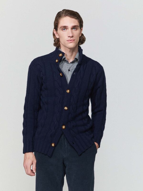 Hawico Vitale Thick Cable Cardigan Men Cardigans