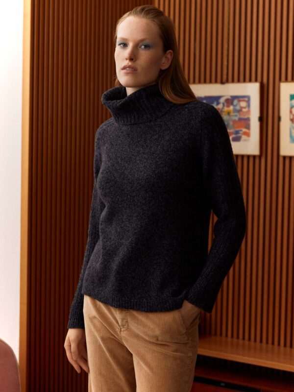 Hawico Volpiano Roll Collar Women Cashmere Silk