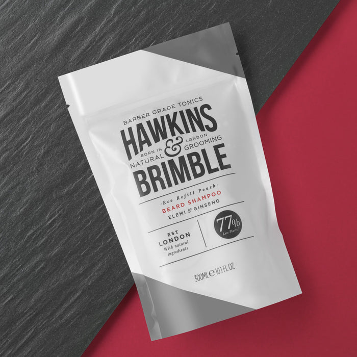 Hawkins & Brimble Beard Shampoo Refill Pouch 10.1 Fl Oz