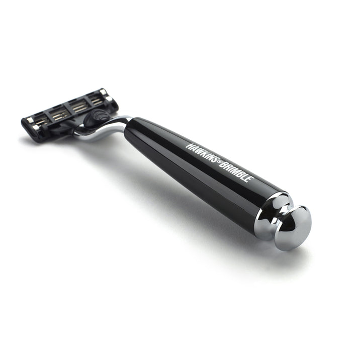 Hawkins & Brimble Black Handle Razor Featuring Gillette Mach3 Blade Shaving