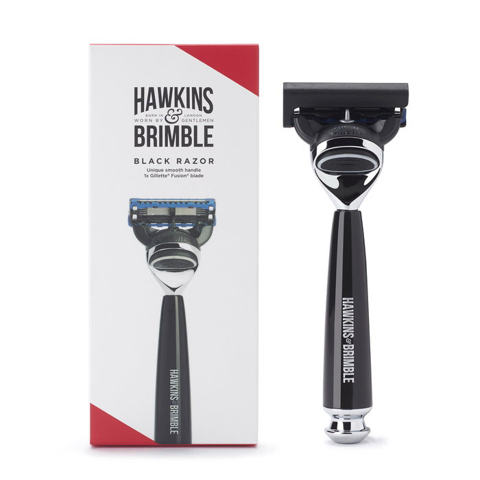 hawkins & brimble Black Handle Razor with Gillette ProGlide Fusion Blade