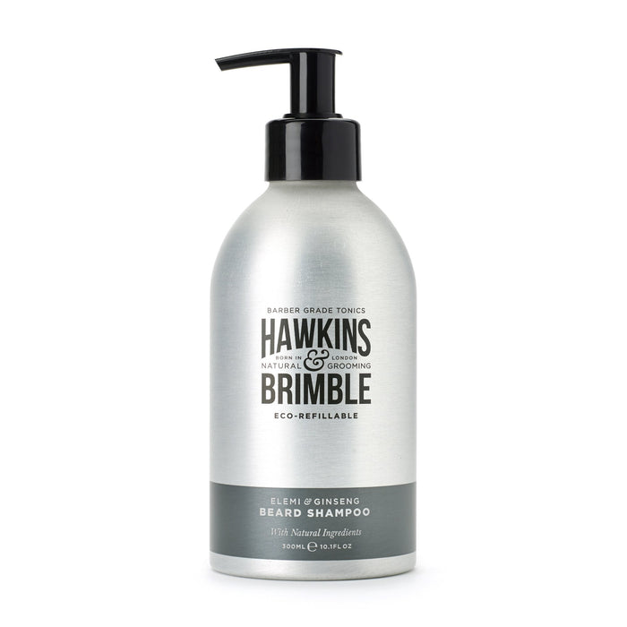 Hawkins & Brimble Eco-Refillable Beard Shampoo + Beard Balm Bundle