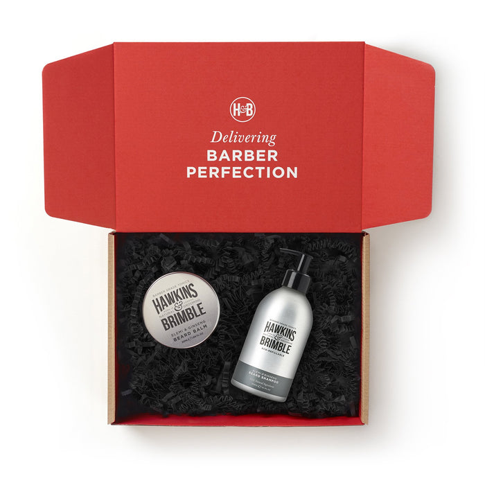 hawkins & brimble Eco-Refillable Beard Shampoo + Beard Balm Bundle