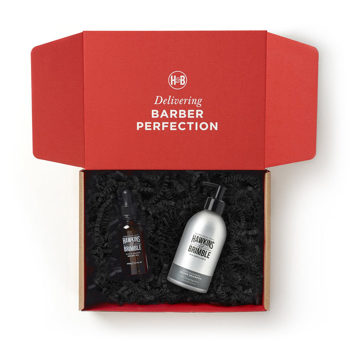 hawkins & brimble Eco-Refillable Beard Shampoo + Beard Oil Bundle