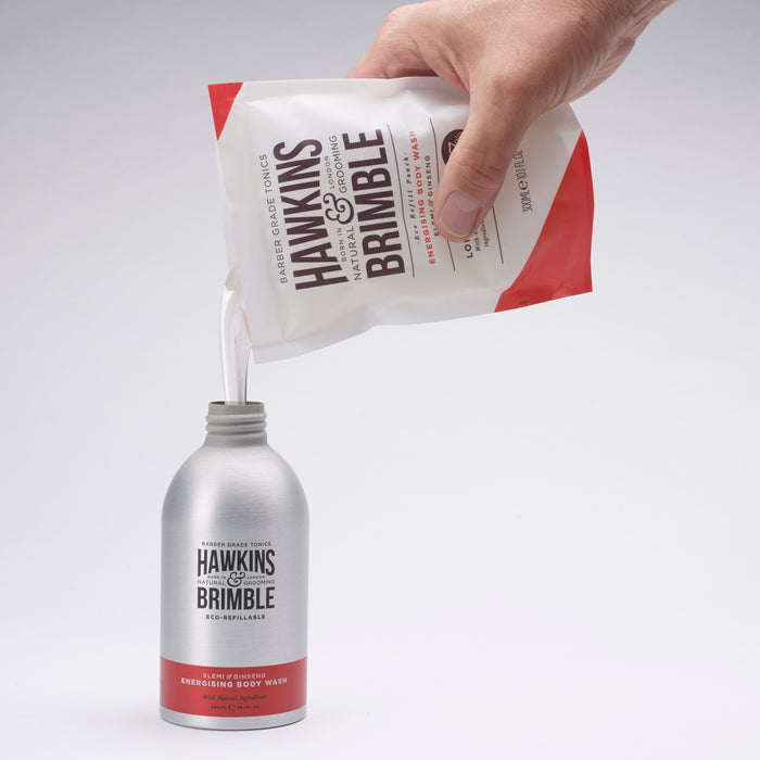 Hawkins & Brimble Energising Body Wash Refill Pouch 10.1 Fl Oz Showering