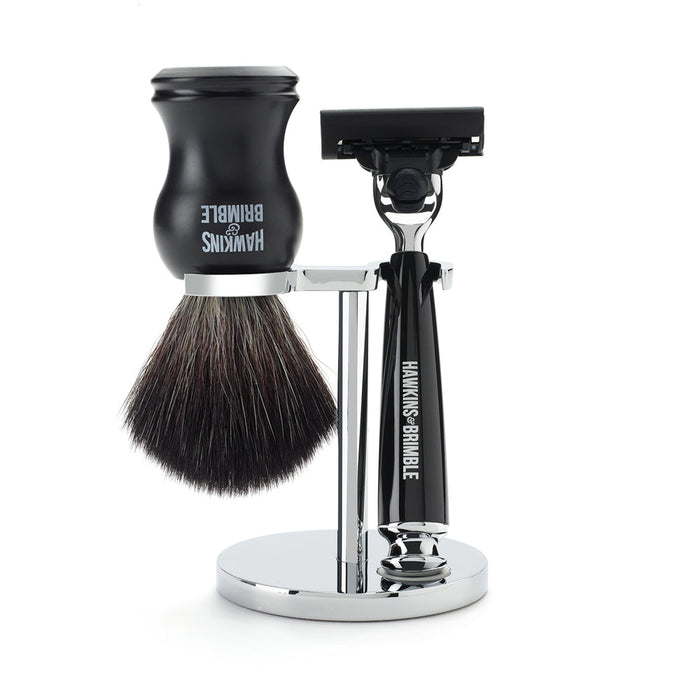 Hawkins & Brimble Chrome Razor & Brush Stand Shaving