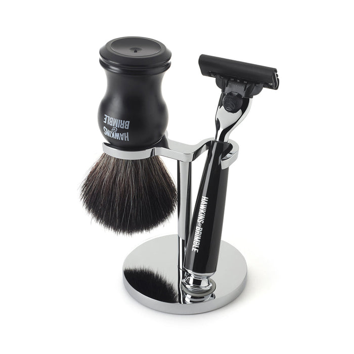 hawkins & brimble Chrome Razor & Brush Stand Shaving