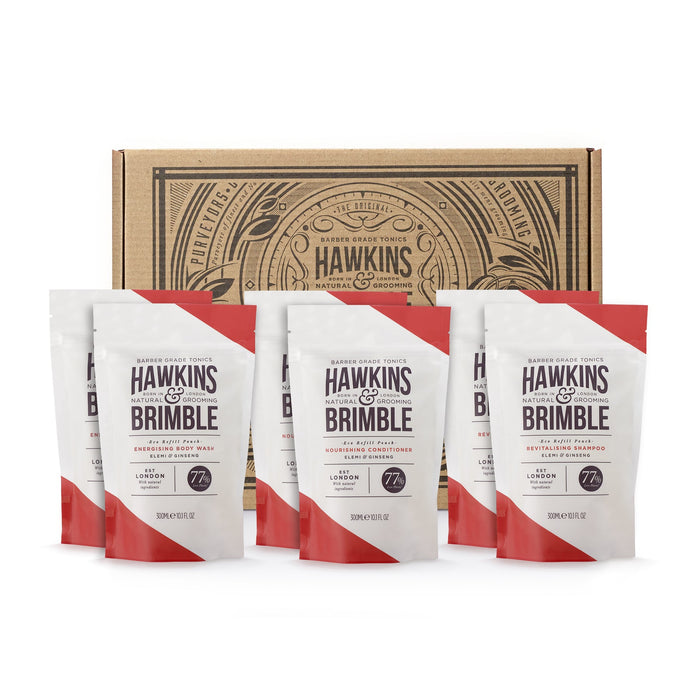 hawkins & brimble Hair & Body Refill Pouches Bundle