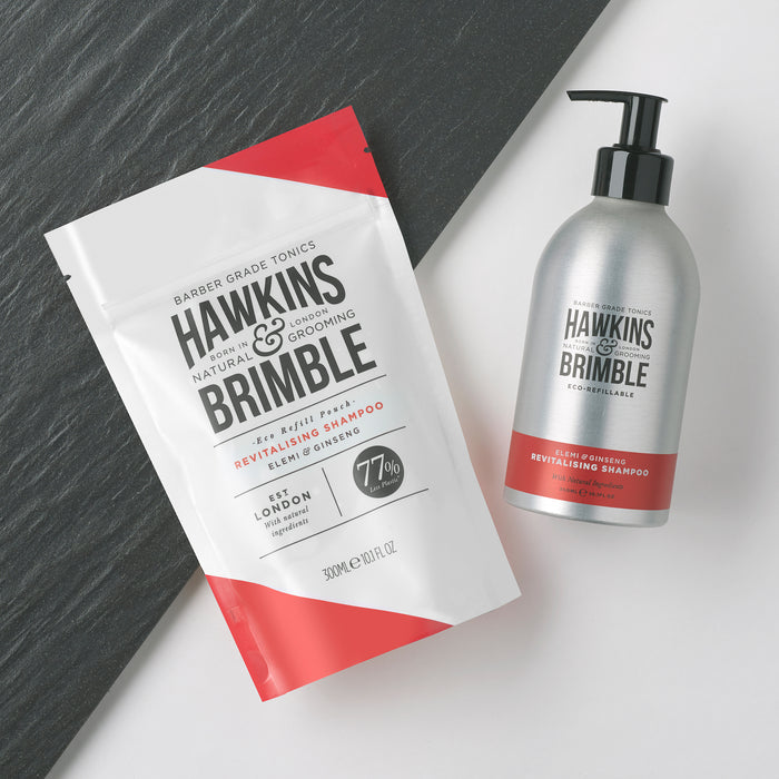 Hawkins & Brimble Revitalising Shampoo Refill Pouch 10.1 Fl Oz Hair Care