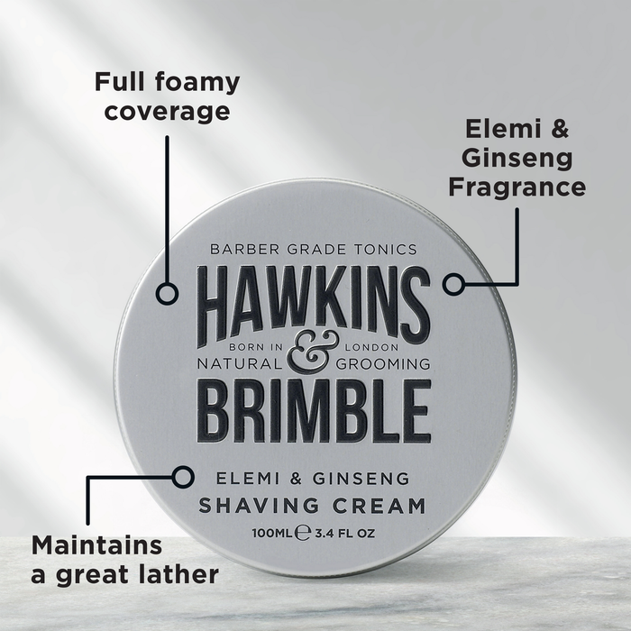 Hawkins & Brimble Shaving Cream 100ml / 3.4 Fl Oz Shaving Cream