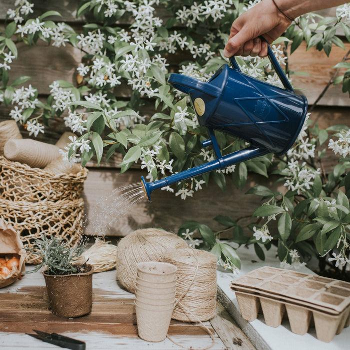 Haws The Bartley Burbler Blue - Two Pint Indoor Plastic Watering Can