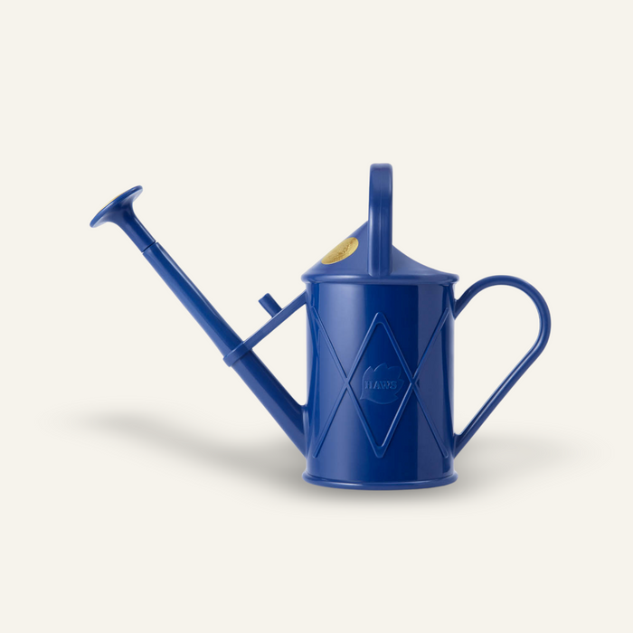 haws The Bartley Burbler Blue - Two Pint Indoor Plastic Watering Can
