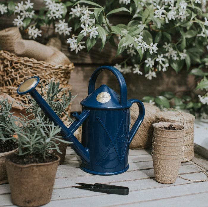 Haws The Bartley Burbler Blue - Two Pint Indoor Plastic Watering Can
