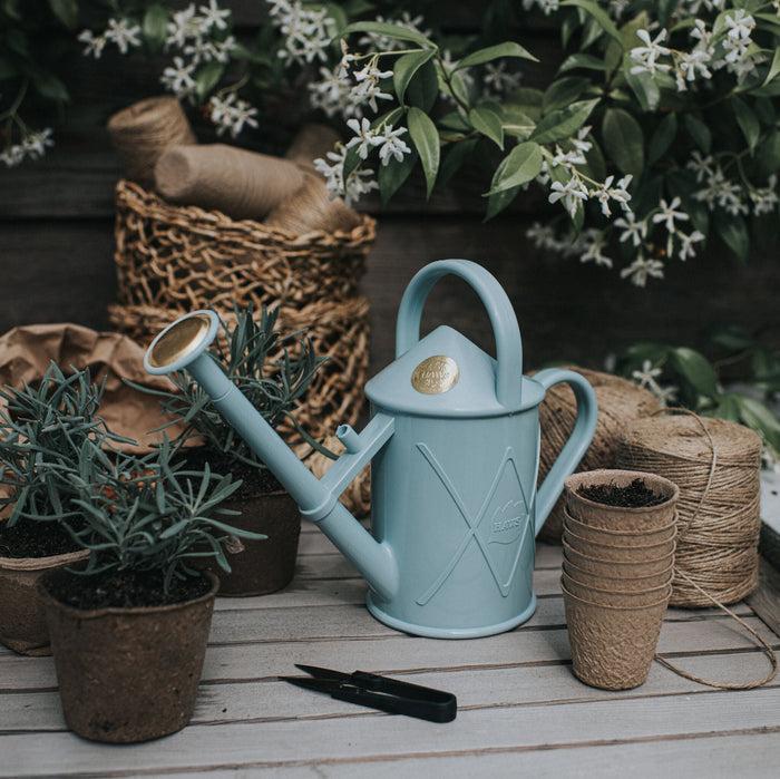 Haws The Bartley Burbler Duck Egg Blue - Two Pint Indoor Plastic Watering Can