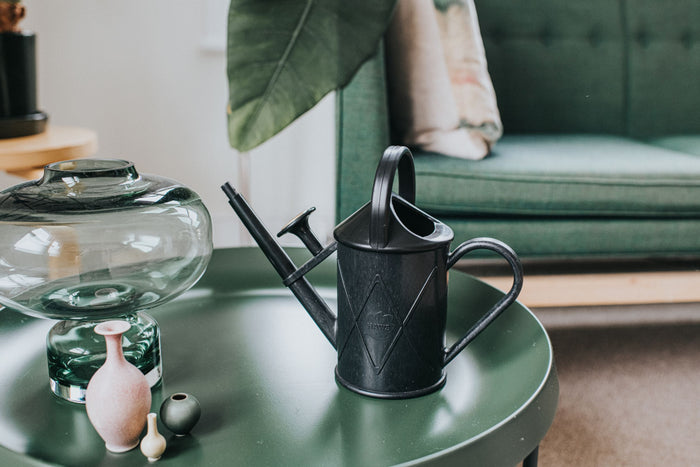 Haws The Bartley Burbler Recycled Black - Two Pint Indoor Plastic Watering Can