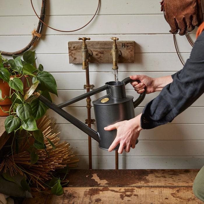 Haws The Bearwood Brook Graphite - One Gallon Outdoor Metal Watering Can