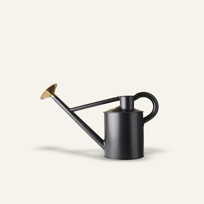 haws The Bearwood Brook Graphite - One Gallon Outdoor Metal Watering Can