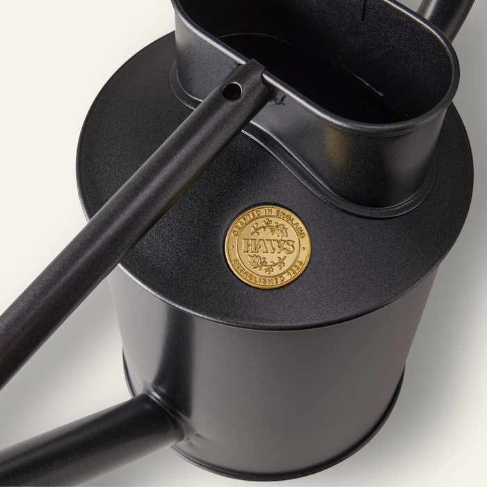 Haws The Bearwood Brook Graphite - One Gallon Outdoor Metal Watering Can