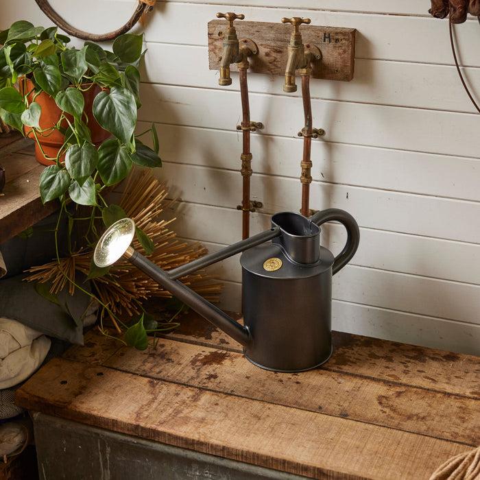 Haws The Bearwood Brook Graphite - One Gallon Outdoor Metal Watering Can