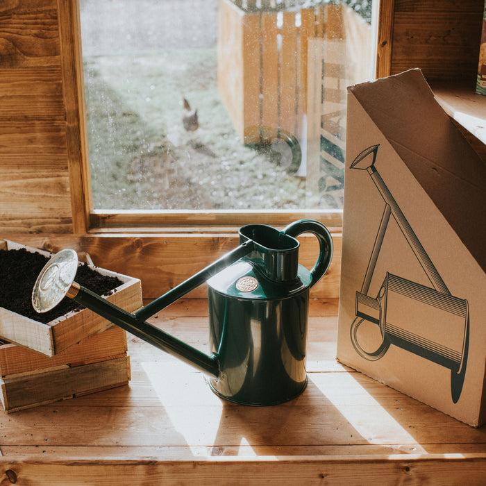 Haws The Bearwood Brook Green - One Gallon Outdoor Metal Watering Can