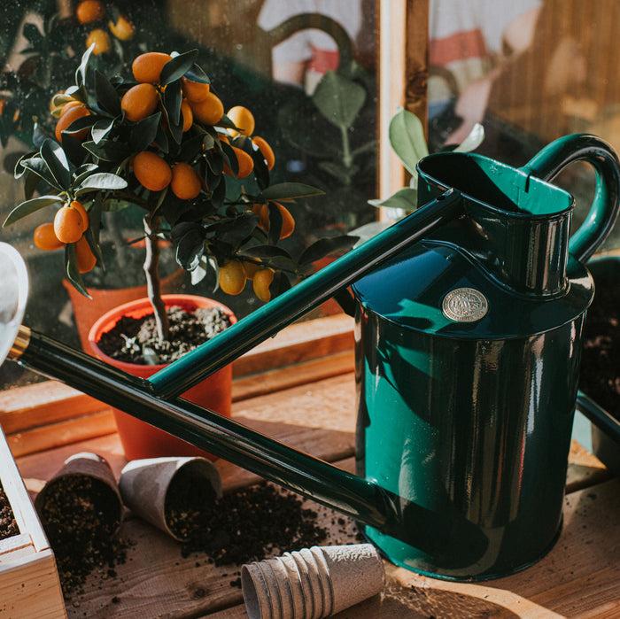 Haws The Bearwood Brook Green - Two Gallon Outdoor Metal Watering Can