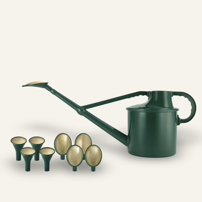 haws The Cradley Cascader - Full Monty Kit - One & a Half Gallon Outdoor Plastic Watering Can