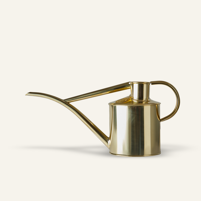 haws The Fazeley Flow Brass - Two Pint Indoor Metal Watering Can