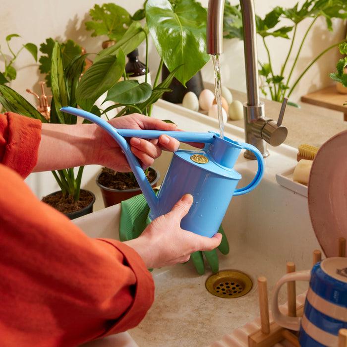 Haws The Fazeley Flow - Summer Sky Blue - Two Pint Indoor Metal Watering Can