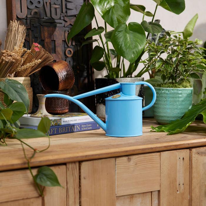 Haws The Fazeley Flow - Summer Sky Blue - Two Pint Indoor Metal Watering Can