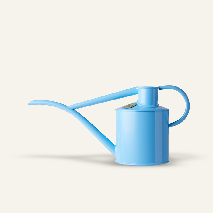 haws The Fazeley Flow - Summer Sky Blue - Two Pint Indoor Metal Watering Can