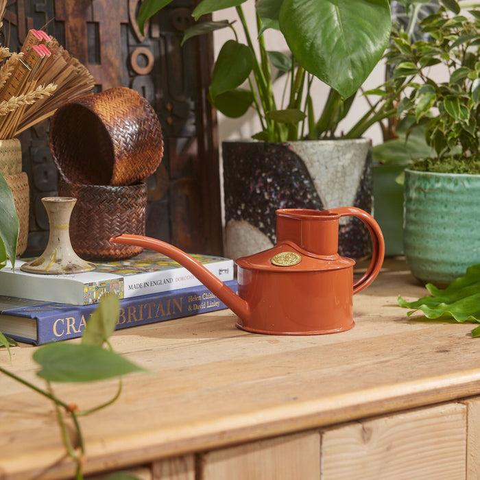 Haws The Fazeley Flow Terracotta Orange - One Pint Indoor Metal Watering Can