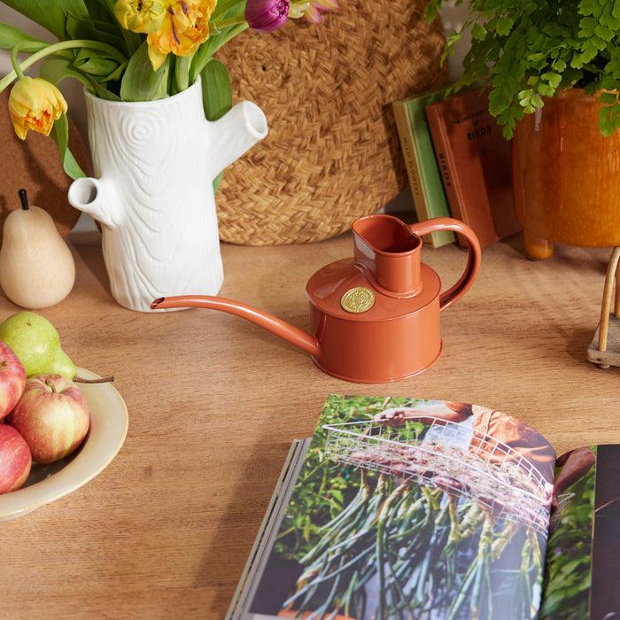 Haws The Fazeley Flow Terracotta Orange - One Pint Indoor Metal Watering Can