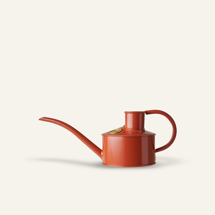 haws The Fazeley Flow Terracotta Orange - One Pint Indoor Metal Watering Can