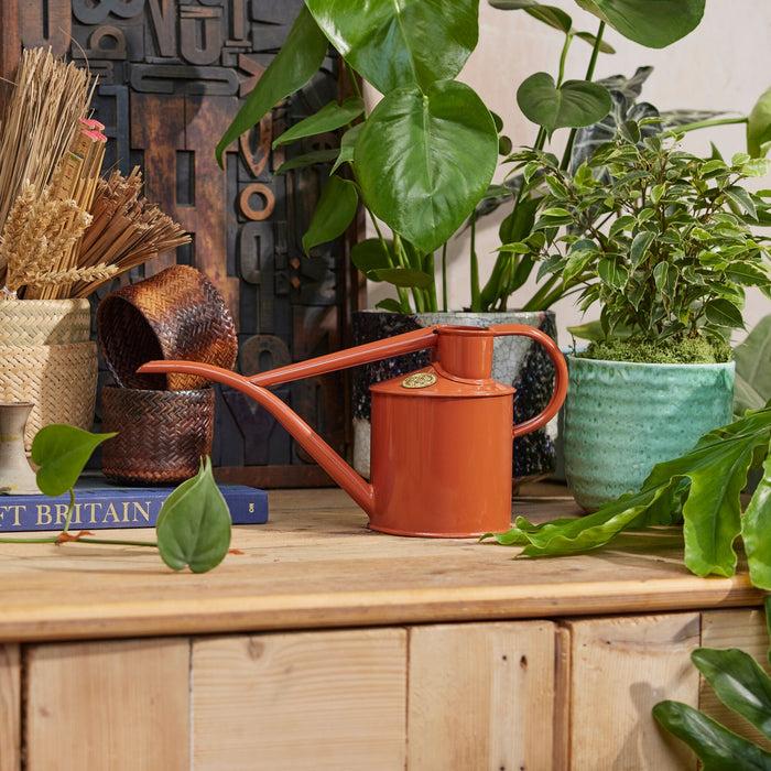 Haws The Fazeley Flow - Terracotta Orange - Two Pint Indoor Metal Watering Can