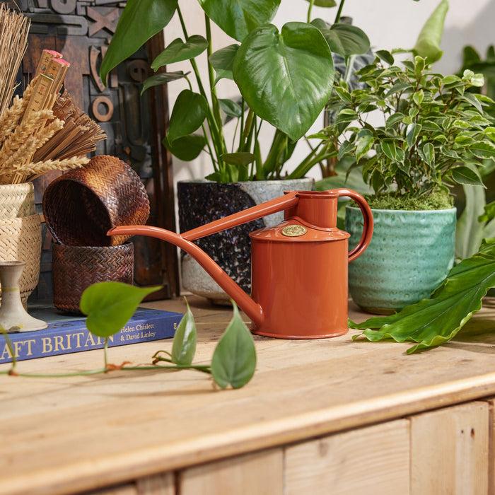 Haws The Fazeley Flow - Terracotta Orange - Two Pint Indoor Metal Watering Can