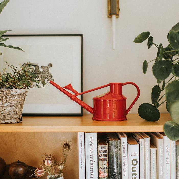 Haws The Langley Sprinkler Red - One Pint Indoor Plastic Watering Can