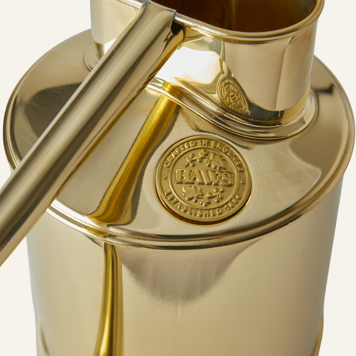 Haws The Rowley Ripple Brass - Two Pint Indoor Metal Watering Can