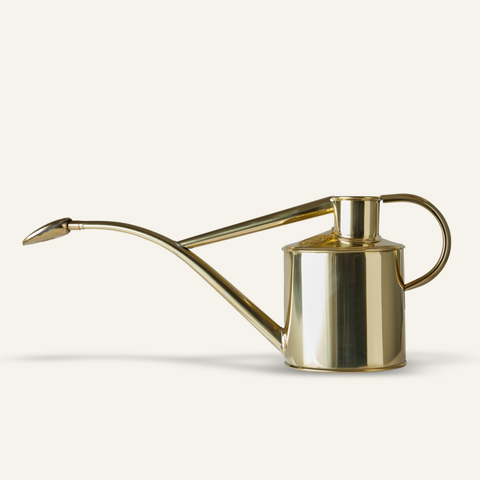 haws The Rowley Ripple Brass - Two Pint Indoor Metal Watering Can