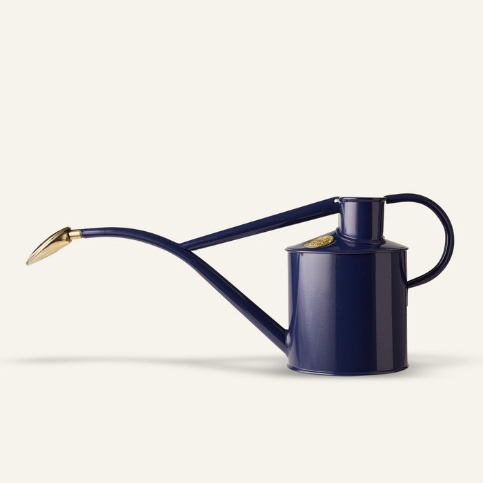 haws The Rowley Ripple - British Navy Blue - Two Pint Indoor Metal Watering Can