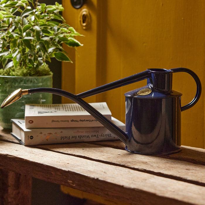 Haws The Rowley Ripple - British Navy Blue - Two Pint Indoor Metal Watering Can