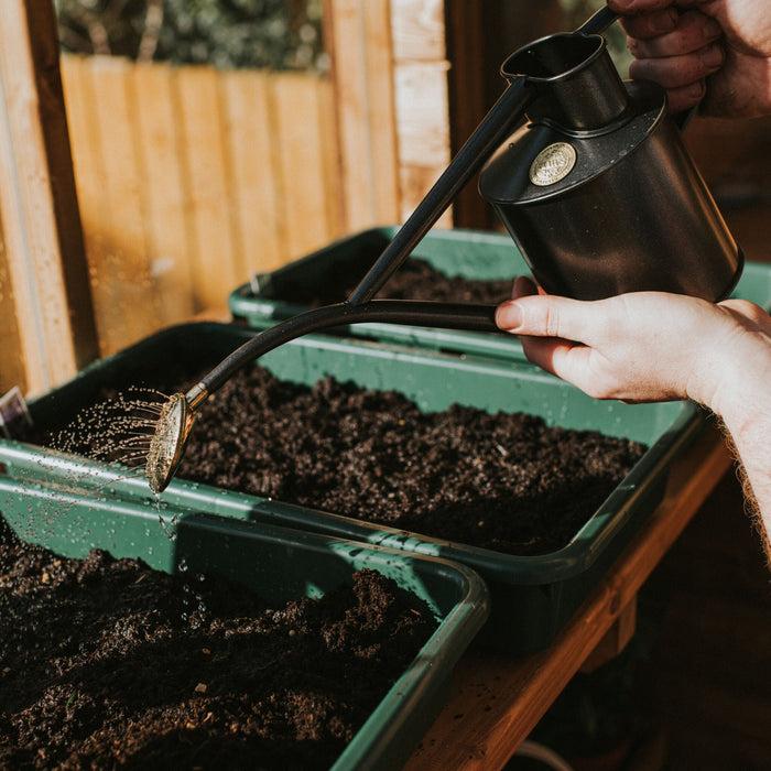 Haws The Rowley Ripple Graphite - Two Pint Indoor Metal Watering Can