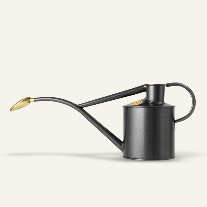 haws The Rowley Ripple Graphite - Two Pint Indoor Metal Watering Can