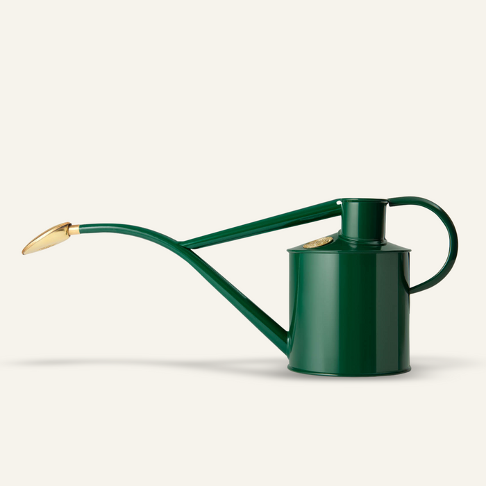 haws The Rowley Ripple Green - Two Pint Indoor Metal Watering Can
