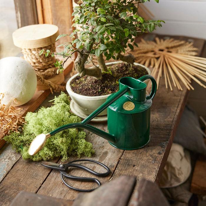 Haws The Rowley Ripple Green - Two Pint Indoor Metal Watering Can