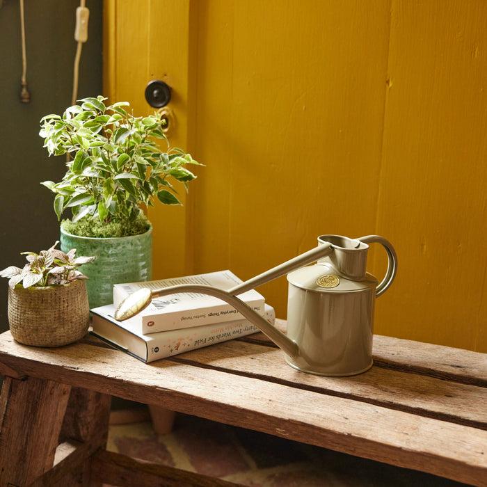 Haws The Rowley Ripple - Lichen Green - Two Pint Indoor Metal Watering Can