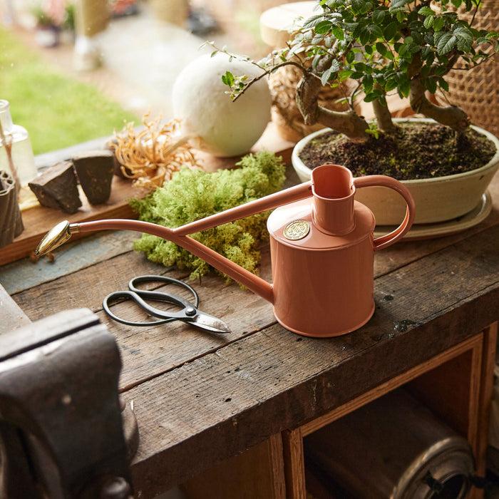Haws The Rowley Ripple - Pink Clay - Two Pint Indoor Metal Watering Can