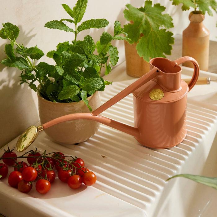 Haws The Rowley Ripple - Pink Clay - Two Pint Indoor Metal Watering Can