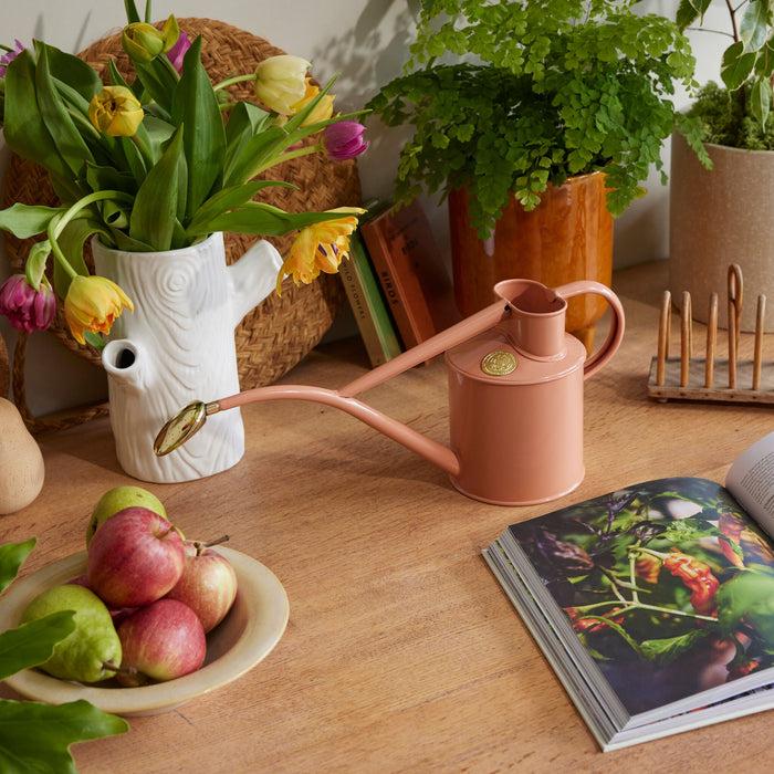 Haws The Rowley Ripple - Pink Clay - Two Pint Indoor Metal Watering Can
