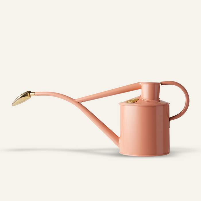 haws The Rowley Ripple - Pink Clay - Two Pint Indoor Metal Watering Can